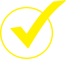Yellow Check Mark Tick Icon